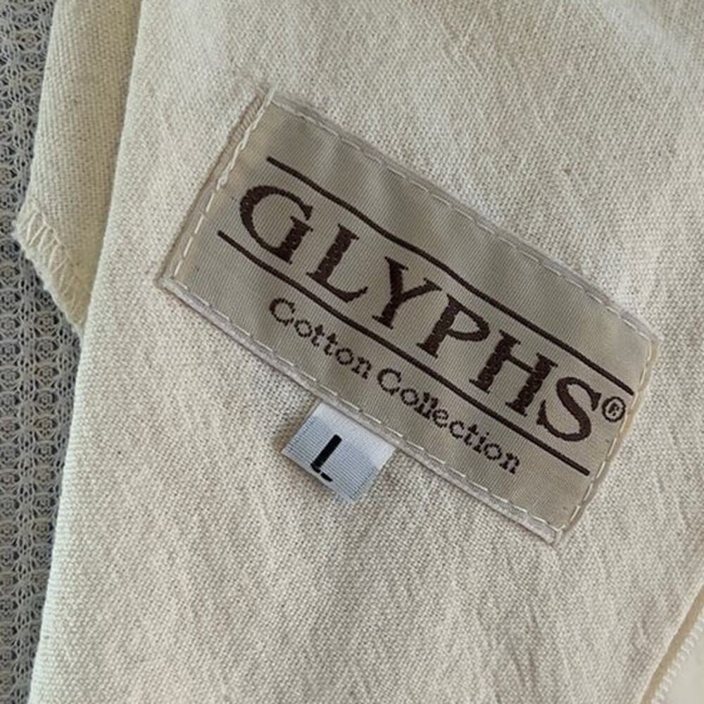 Glyphs women's sz. Large cotton embroidered muslin dress spring, fall #2250 - Picture 6 of 8